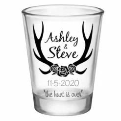 Discount ⌛ BarMan CUSTOMIZABLE - 1.75oz Clear Wedding Shot Glass - Antlers (Version 2) 👏 -Barman Sales Store 5114 antlers web 700x700