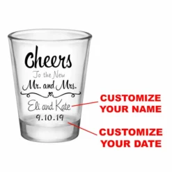 Best Pirce ⌛ BarMan CUSTOMIZABLE - 1.75oz Clear Wedding Shot Glass - Cheers 🧨 4 Best Pirce ⌛ BarMan CUSTOMIZABLE - 1.75oz Clear Wedding Shot Glass - Cheers 🧨 -Barman Sales Store 5114 cheers web cus 700x700