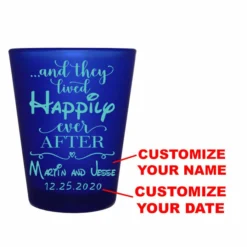 Cheapest 🛒 BarMan CUSTOMIZABLE - 1.5oz Blue Frosted Shot Glass - Happily Ever After ⭐ -Barman Sales Store 5114 disney blue fr web cus 700x700