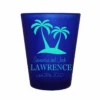 Coupon 🔔 BarMan CUSTOMIZABLE - 1.5oz Blue Frosted Shot Glass - Palms ✔️