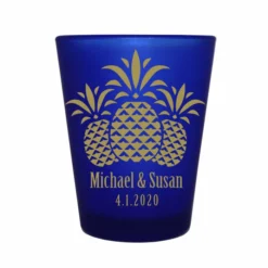 Discount 🥰 BarMan CUSTOMIZABLE - 1.5oz Blue Frosted Shot Glass - Pineapples 💯 -Barman Sales Store 5114 pineapple blue fr web1 700x700