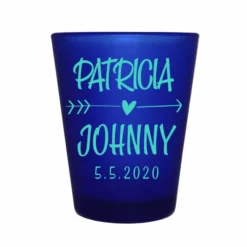 Buy ❤️ BarMan CUSTOMIZABLE - 1.5oz Blue Frosted Shot Glass - Arrow Heart ❤️ -Barman Sales Store 5114 simple blue fr web1 700x700