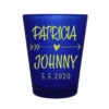 Buy ❤️ BarMan CUSTOMIZABLE - 1.5oz Blue Frosted Shot Glass - Arrow Heart ❤️