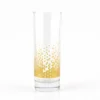 Outlet 🎉 BarMan BarConic® Collins Glass - Gold Geometric Pattern - 9.5 Ounce 🔔