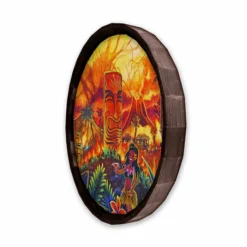 Best deal 🌟 BarMan Lucky Tiki Wood Barrel Top Sign/Clock 😉 -Barman Sales Store BarrelTop SideAngledView BT KC BARR CB LUCKY 700x700