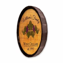Budget ✔️ BarMan Wine Cellar Barrel Top Tavern Sign 😉 -Barman Sales Store BarrelTop SideAngledView LG BT KC BARR SIGN WNCEL 700x700