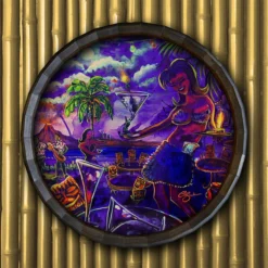 Flash Sale ❤️ BarMan Tiki Drink Wood Barrel Top Sign/Clock 😀 8 Flash Sale ❤️ BarMan Tiki Drink Wood Barrel Top Sign/Clock 😀 -Barman Sales Store BarrelTop StraightFlatView BT KC BARR CB DRNK 700x700