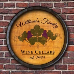 Budget ✔️ BarMan Wine Cellar Barrel Top Tavern Sign 😉 -Barman Sales Store BarrelTop StraightFlatView LG BT KC BARR SIGN WNCEL 700x700