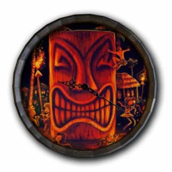 Top 10 🤩 BarMan Midnight Sun Wood Barrel Top Sign/Clock 🎁 -Barman Sales Store BarrelTop StraightFlatView 0011 BT KC BARR CB MSUNwithClock 700x700