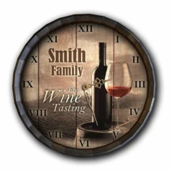 Cheap ⭐ BarMan Custom Wood Barrel Top Clock – Free Wine Tasting 👏
