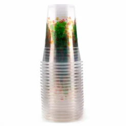Outlet 🌟 BarMan Christmas Tree Plastic Cups - 16 Ounce - 20ct ⌛ -Barman Sales Store Christmas tree plastic cup stack 700x700