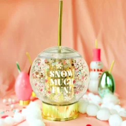 Budget 😀 BarMan Snow Much Fun Novelty Confetti Snowglobe Cup W/Straw - 12oz. ⭐ 7 Budget 😀 BarMan Snow Much Fun Novelty Confetti Snowglobe Cup W/Straw - 12oz. ⭐ -Barman Sales Store DW CKTBALL SMF 2 700x700