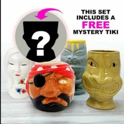 Best reviews of ✔️ BarMan Tiki Mug Drinkware Pack - Stranded Island - Set Of 4 + FREE Mystery Tiki ✨