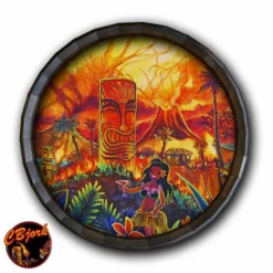 Best deal 🌟 BarMan Lucky Tiki Wood Barrel Top Sign/Clock 😉