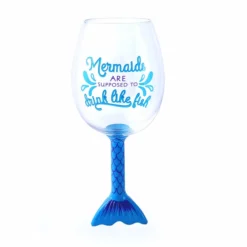 Cheapest 🎁 BarMan Mermaids Are Supposed To Drink Like Fish Novelty Wine Glass - 750ml ⭐