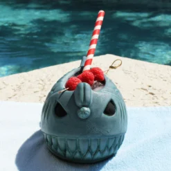 Budget 🎉 BarMan BarConic® Tiki Drinkware - Piranha 🤩 -Barman Sales Store TikiPirhannaCup CeramicTikiFishMug 800 4 700x700