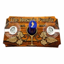 Cheap ❤️ BarMan CUSTOMIZABLE WOOD WINE GLASS CADDY - FAMILY RUSTIC WOOD ⭐ -Barman Sales Store WINE CADDY WOOD GLASS 700x700