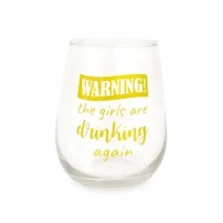 Top 10 👏 BarMan BARCONIC® GLASSWARE - WARNING - THE GIRLS ARE DRINKING AGAIN - WINE GLASS - 17OZ 😍