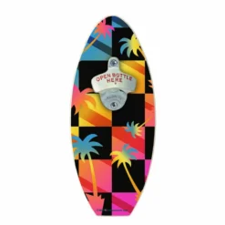 Wholesale 🔔 BarMan Awesome Palms Wooden Surfboard Wall Mounted Bottle Opener 🔔