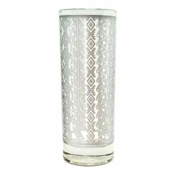 Budget 🎉 BarMan BarConic® Collins Glass - Silver Aztec Pattern - 9.5 Ounce ⌛