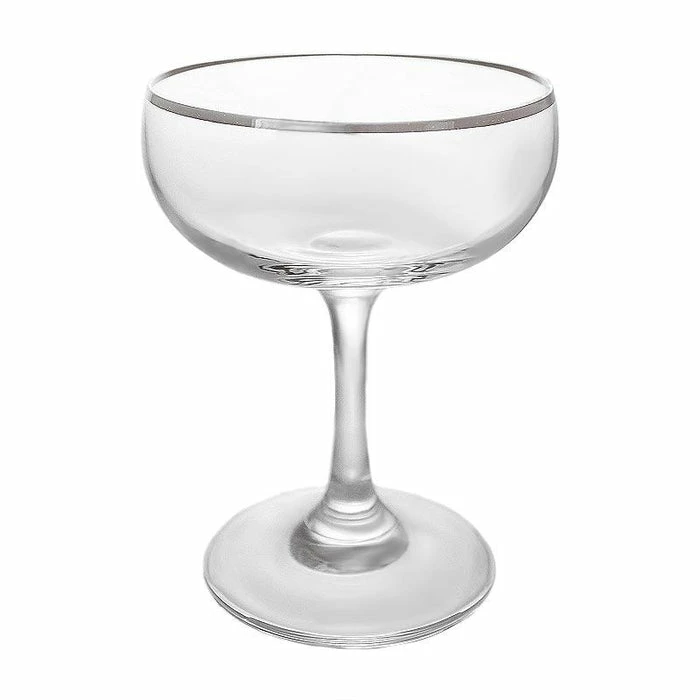Hot Sale 😉 BarMan BarConic® Glassware - Silver Rimmed Coupe Cocktail Glass - 7 Oz 😍 1 Hot Sale 😉 BarMan BarConic® Glassware - Silver Rimmed Coupe Cocktail Glass - 7 Oz 😍