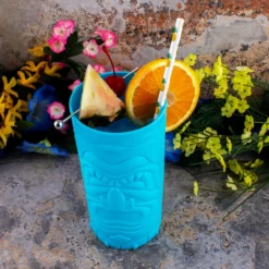 Top 10 ✨ BarMan BarConic® Blue Plastic Tiki Cup - 26 Ounce - Extra Large 🎁 -Barman Sales Store barconic blue tiki scene2 700x700