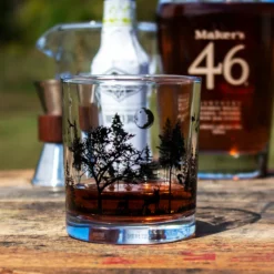Flash Sale 🥰 BarMan BarConic® Glassware - Old Fashion Glass - Forest Scene - 10 Ounce 💯 -Barman Sales Store barconic forest glass scene1 700x700