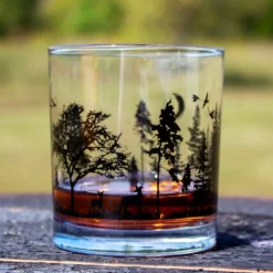 Flash Sale 🥰 BarMan BarConic® Glassware - Old Fashion Glass - Forest Scene - 10 Ounce 💯 -Barman Sales Store barconic forest glass scene2 700x700