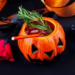 Cheap ❤️ BarMan BarConic® Tiki Drinkware - Pumpkin - 18 Ounce 😉 -Barman Sales Store barconic pumpkin tiki scene2 700x700