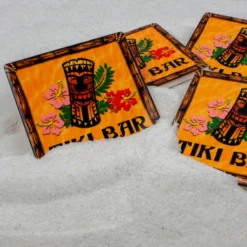 Hot Sale 👍 BarMan BarConic® Ceramic Tiki Coaster Set - 4 Pack ✔️ -Barman Sales Store barconic tiki ceramic coaster scene2 700x700