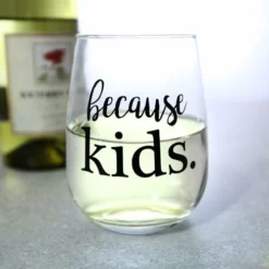 Brand new ⭐ BarMan Because Kids Stemless Wine Glass ❤️ -Barman Sales Store because kids bar products wine glasses bpc 700x700