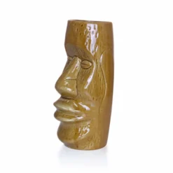 Best deal 🛒 BarMan BarConic® Tiki Drinkware - Ceramic Brown Eastern Islander Mug - 14 Ounce ⭐ -Barman Sales Store brown eastern tiki mug side 700x700