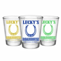 New ❤️ BarMan CUSTOMIZABLE - 1.75oz Clear Shot Glass - Horseshoe 🔥 -Barman Sales Store cowboy theme design web 3 700x700