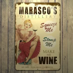 Wholesale ❤️ BarMan CUSTOMIZABLE Vintage Metal Bar Sign - 12" X 18" - Wine Distillery ⌛ -Barman Sales Store custom metal bar sign vintage wine1 700x700