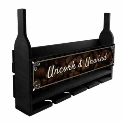 Best deal ๐ BarMan Wall Mounted Wine Bottle & Glass Hanging Shelf W/ Uncork & Unwind Plaque ๐ 7 Best deal ๐ BarMan Wall Mounted Wine Bottle & Glass Hanging Shelf W/ Uncork & Unwind Plaque ๐ -Barman Sales Store customizable mounted wine glass hanging shelf side corks white bg 800x800 700x700