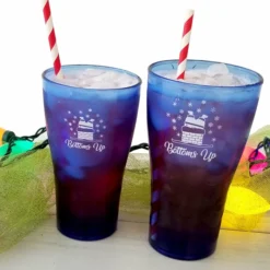 Brand new 👍 BarMan Bottoms Up Polycarbonate Cup - Blue - 2 Sizes Available 🥰 -Barman Sales Store cute christmas glasses bottoms up 800bpc 4 700x700