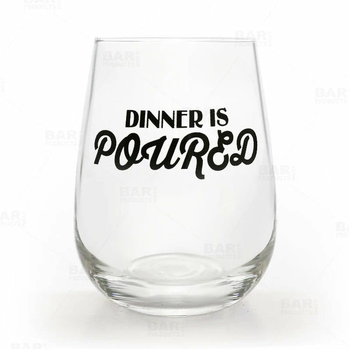 Wholesale ✔️ BarMan Dinner Is Poured Stemless Wine Glass 🌟 1 Wholesale ✔️ BarMan Dinner Is Poured Stemless Wine Glass 🌟