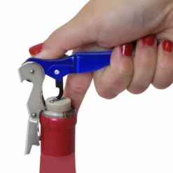 Cheap ⭐ BarMan Corkscrew - Double Lever - Stainless Steel Candy Coated ⭐ -Barman Sales Store double lever wine opener action 2 700x700