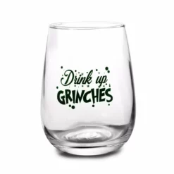 Wholesale 🎉 BarMan Drink Up Grinches Stemless Wine Glass 🤩