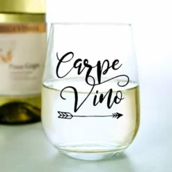 Buy ❤️ BarMan Carpe Vino - Stemless Wine Glass (17oz) 🌟 -Barman Sales Store dw crp vino1 700x700
