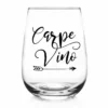 Buy ❤️ BarMan Carpe Vino - Stemless Wine Glass (17oz) 🌟
