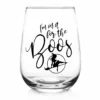 Promo 😀 BarMan HALLOWEEN BOOS - Stemless Wine Glass (17oz) ✨