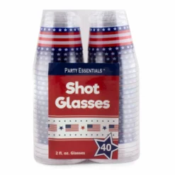 Best Pirce 🌟 BarMan Flag Print Shot Glasses - 40ct. - 2 Ounce ⭐