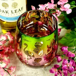 Discount ⌛ BarMan FLAMINGO TROPICS 20 Oz. STEMLESS WINE GLASS ✔️ -Barman Sales Store flamingo stemless wine glass bpc 5 700x700