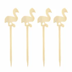 Hot Sale 🤩 BarMan BarConic® Bamboo Flamingo Cocktail Picks - 100 Pack ⌛