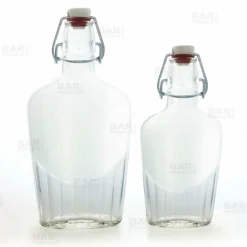 Buy 🔔 BarMan Flask Glass Bottle W/ Swing Top - Available In 8.5 Or 17 Ounce ✔️