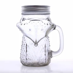 Hot Sale ❤️ BarMan BarConic® Fox Mason Jar With Handle - 16 Ounce 💯