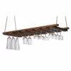 Buy ⌛ BarMan Glass Rack - 14" X 35" - Walnut Wood 🔔