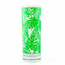 Cheap ✔️ BarMan BarConic® Collins Glass- Tropical Leaves Pattern - 9.5 Ounce 🛒