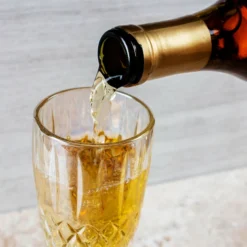 Cheap 👏 BarMan BarConic® Iridescent Diamond Pattern Flute Glass - 5.5 Ounce (Quantity Options) 🥰 -Barman Sales Store iridescent flute glass scene2 700x700